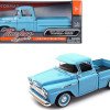Motormax 1:24 1958 Chevy Apache Fleetside Pickup -Mavi 