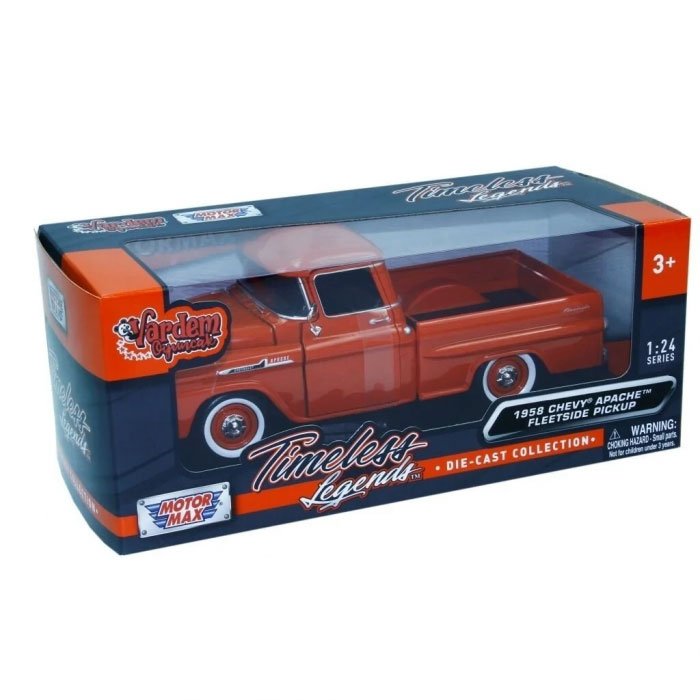 Motormax 1:24 1958 Chevy Apache Fleetside Pickup -Kırmızı