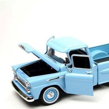 Motormax 1:24 1958 Chevy Apache Fleetside Pickup -Mavi 