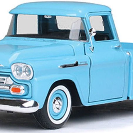 Motormax 1:24 1958 Chevy Apache Fleetside Pickup -Mavi 
