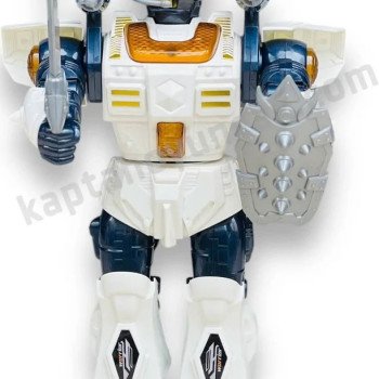Işıklı ve Müzikli Roket Atan Pilli Savaşçı Robot