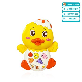  Işıklı ve Müzikli Ördek Bebek Piyanosu