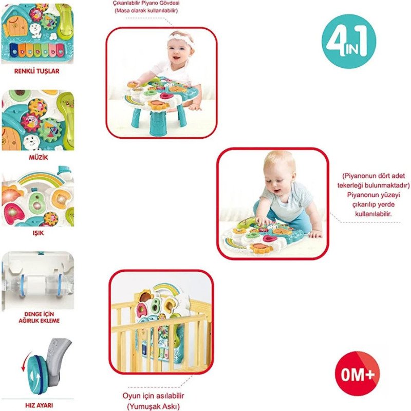 Piyanolu 4In1 Bebek Yürüteci