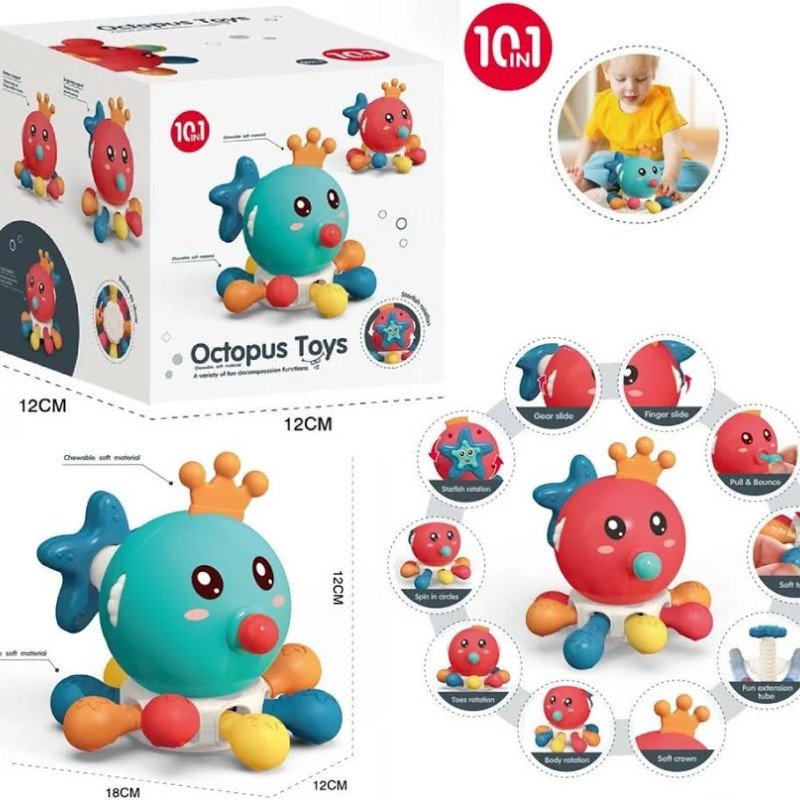 10 in 1 Diş Kaşıyıcılı Ahtapot